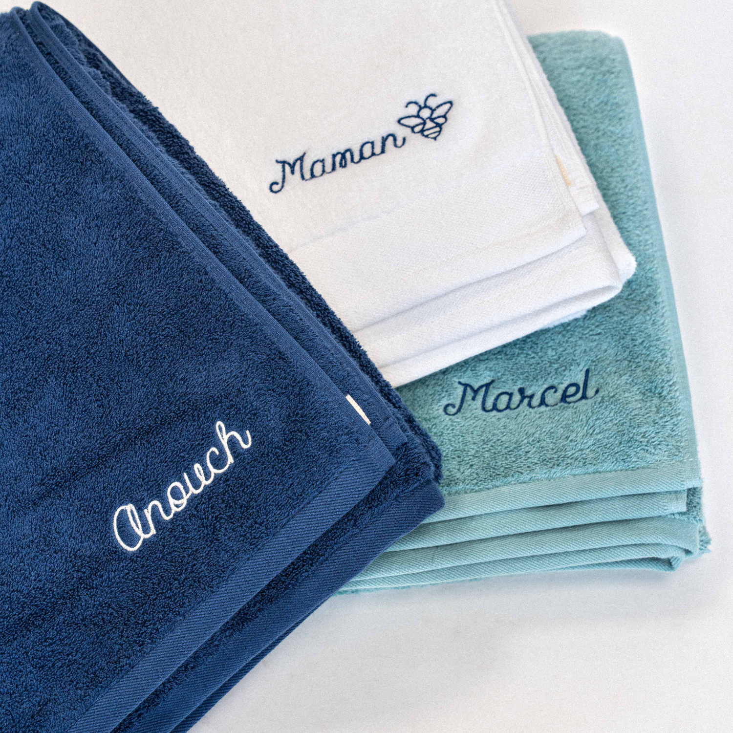 Drap de Bain Eponge Bleu Marin