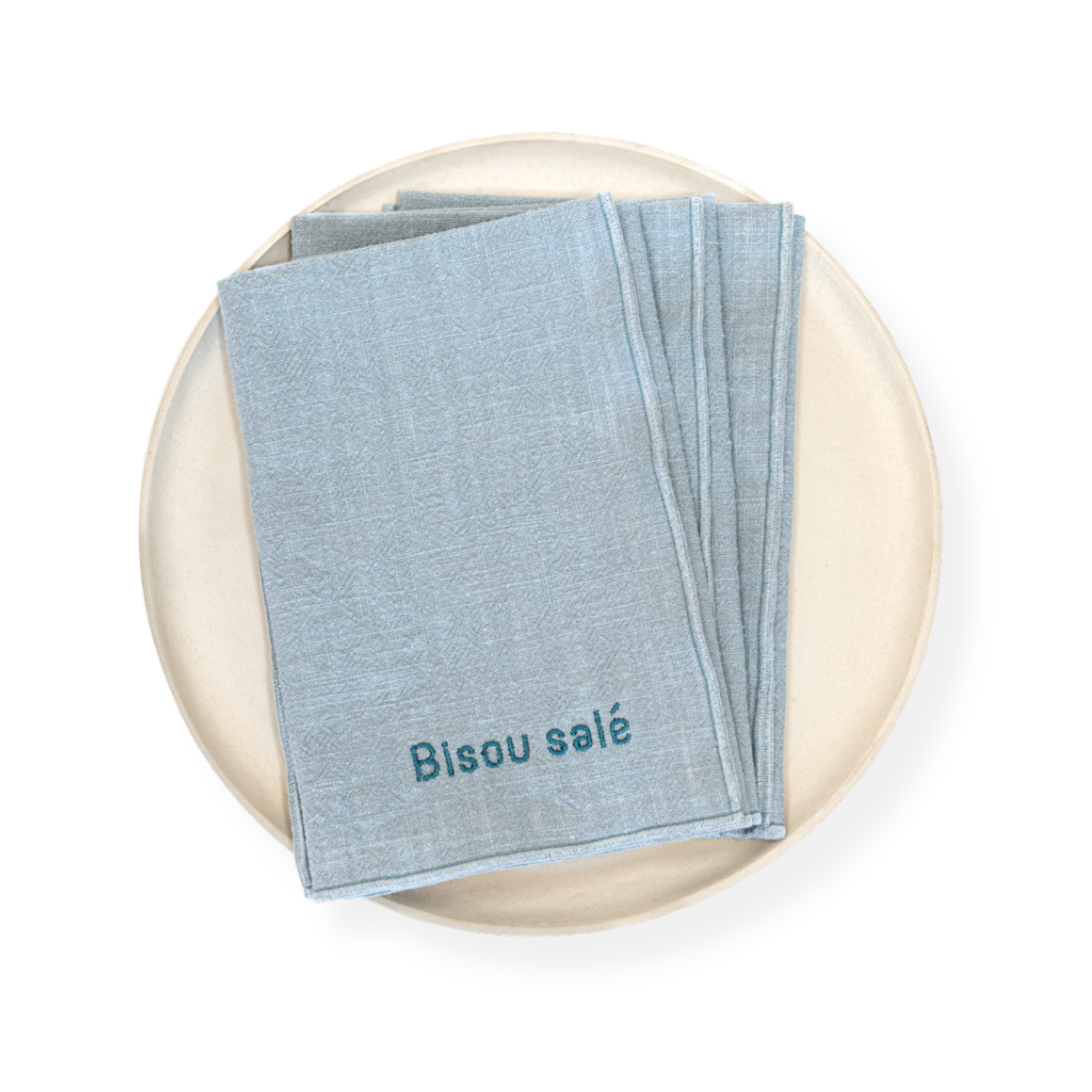 Pack 3 Misty Blue Napkins