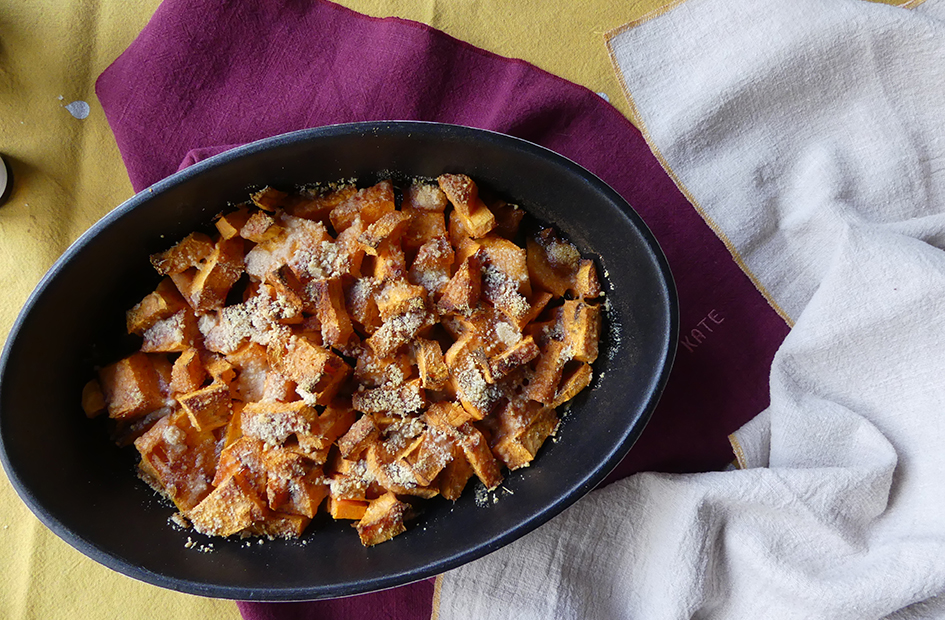 Butternuts gratinées au parmesan