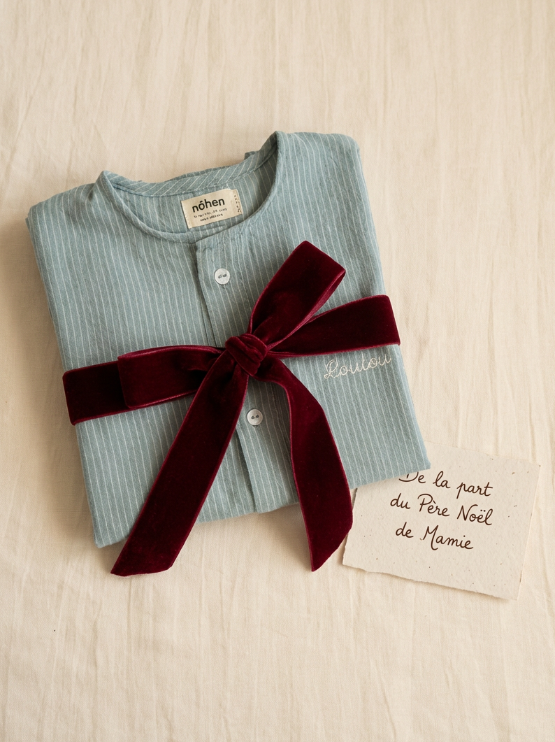 Pyjama enfant vert de gris