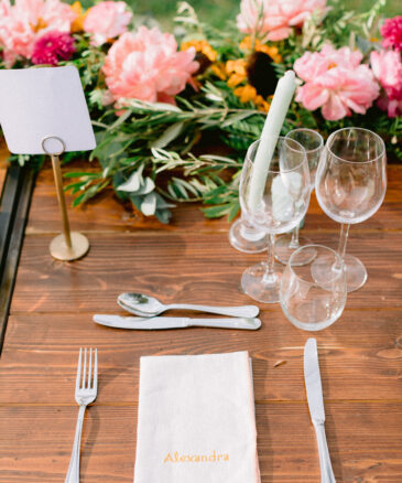 Serviette de table Beige Or pour une table de mariage