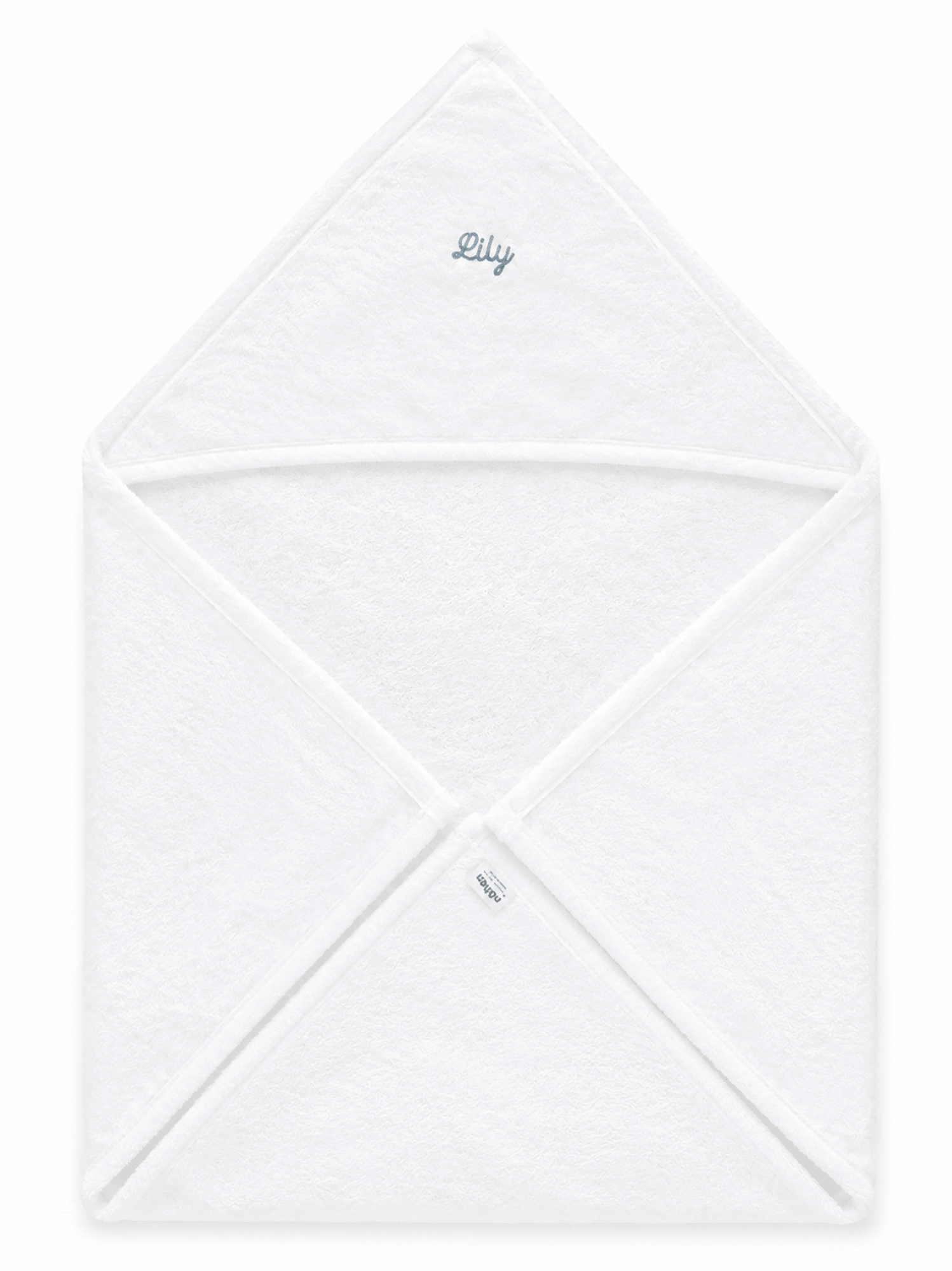 Cape de bain BB NAHEN_coton eponge blanc