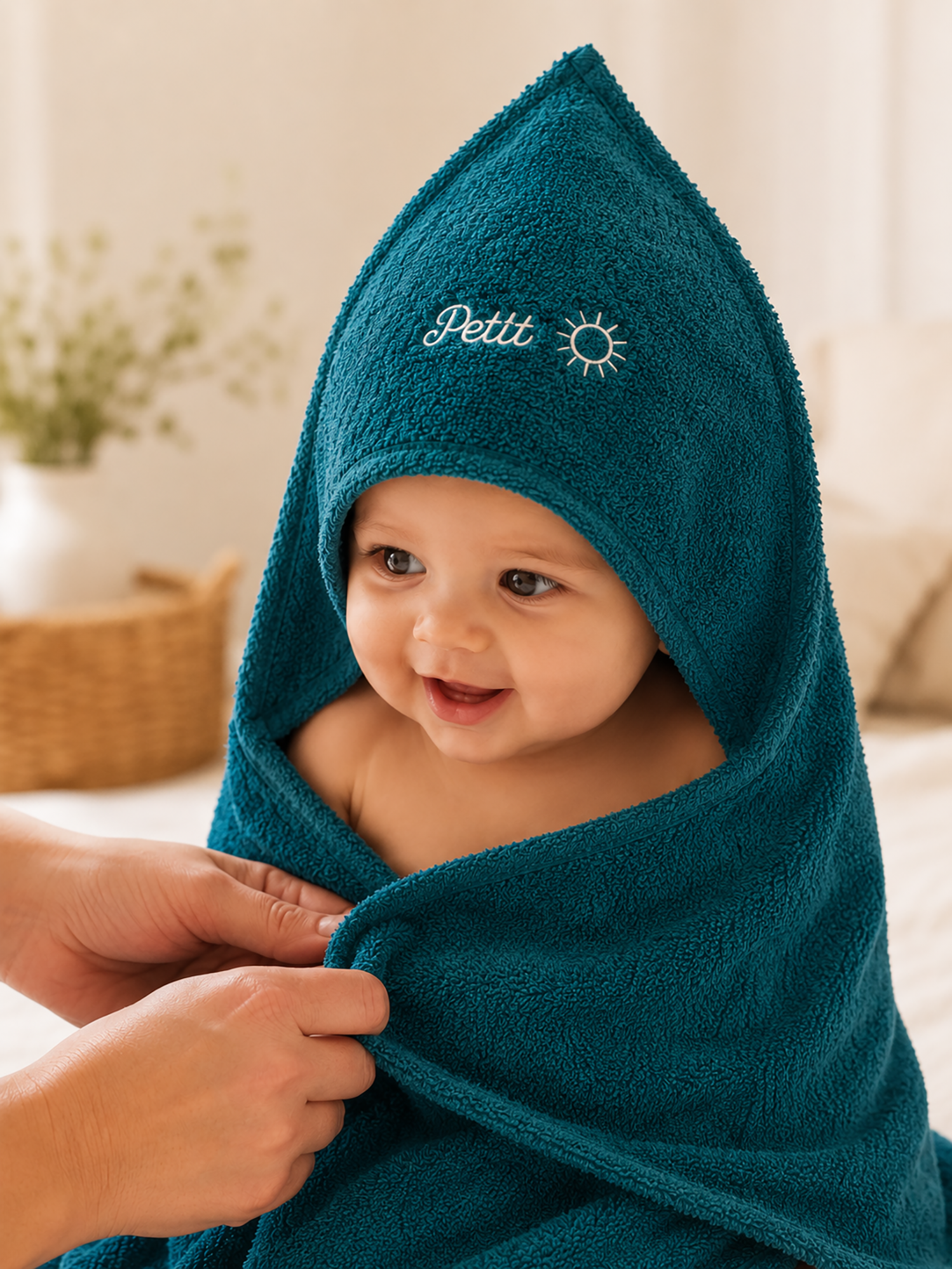Cape de bain BB NAHEN_coton eponge colvert 2